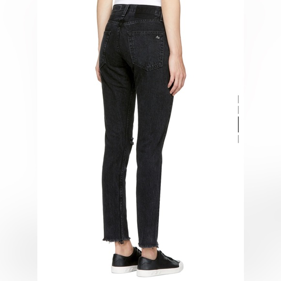 Rag & Bone Black High-Rise Skinny Jeans - Picture 2 of 8